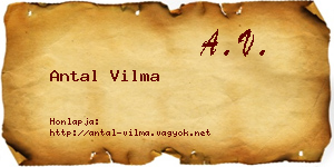 Antal Vilma névjegykártya